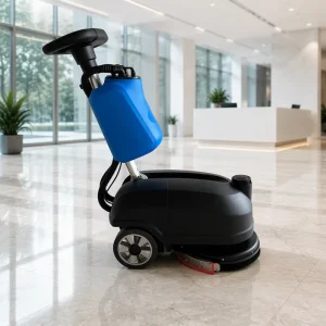 Mini Electric Battery Walk-Behind Floor Scrubber Compact Portable Cleaner for Hotel School and Office