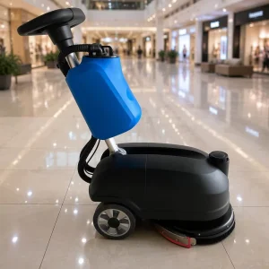 Mini Electric Battery Walk-Behind Floor Scrubber Compact Portable Cleaner for Retail