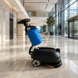Mini Electric Battery Walk-Behind Floor Scrubber Compact Portable Cleaner for Shops and Offices