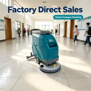 Mini Floor Scrubber Machine Commercial Electric Walk Behind Auto Scrubber Dryer Compact for Tile Hardwood