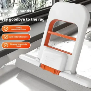 Mini Foldable Portable Self-Squeeze Wet Dry Mop for Kitchen Bathroom Desktop