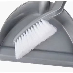 Mini Hand Broom and Dustpan Set with Soft Bristles and Plastic Handle