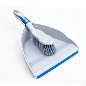 Mini Home Floor Cleaning Set with Soft Silicone Bristle, Plastic Handle, Dustpan, and Broom