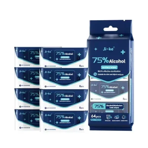 Mini Individual Wrapped Non Woven 75% Alcohol Disinfecting Wipes Portable Disposable Sanitizing Cleaning Wet Wipes