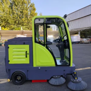 Mini Industrial Ride-On Electric Floor Scrubber Machine for Indoor Warehouses and Outdoor Sidewalks
