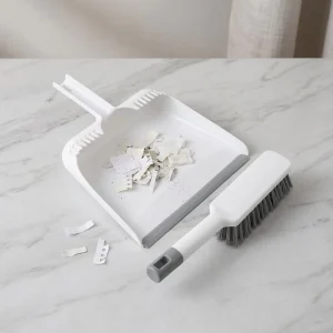Mini Plastic Broom & Dustpan Set Soft Bristles + Comb Teeth Design Ideal for Desktops & Countertops Lightweight Easy to Store