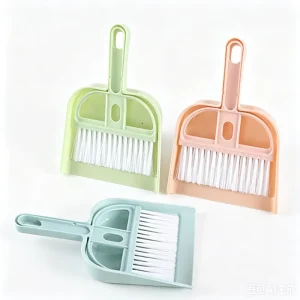 Mini Plastic Handheld Broom and Dustpan Set with Keyboard Brush