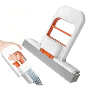 Mini Portable Self-Squeezing Sponge Mop for Kitchen Desktop and Glass Cleaning