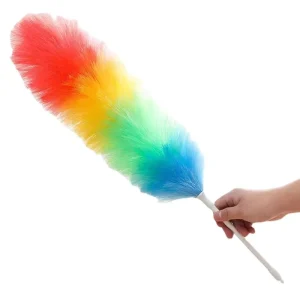 Mini Static Rainbow-Colored Feather Duster Combo