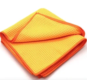 Minimum Order Quantity Customized Microfiber Waffle Dry Lint Free Bath Towel Microfiber Kitchen Dish
