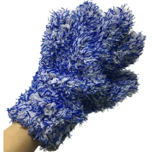 Mixed-Color 5-Finger Microfiber Auto Detailing and Car Wash Mitt