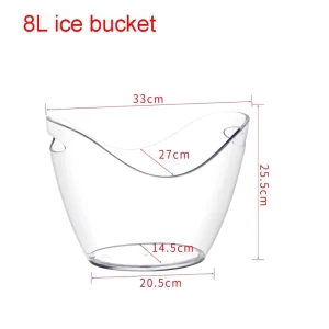Modern Design Acrylic Plastic Wine Champagne Ice Bucket for Beer Parties