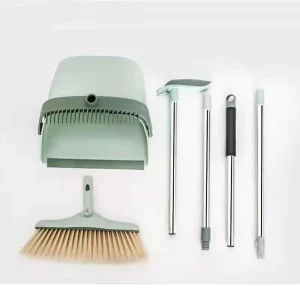 Modern Design Windproof Folding Broom & Dustpan 2 in 1 Set Durable Eco Friendly Household Cleaning Tools