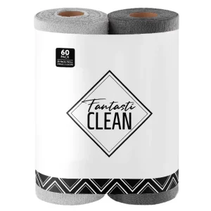 Modern Eco Friendly Scratch Free Washable 30Pack*2 Kitchen Dish Cloth Microfiber Roll Cleaning Towels Tear Away