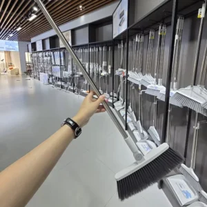 Modern Home Cleaning Foldable Plastic Broom Long Handle Flagged Bristle Eco Friendly Portable for Household Outdoor Floor