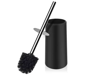 Modern Toilet Brush and Holder with 304 Stainless Steel Long Handle Antimicrobial Scrubbing Bristles for Bathroom