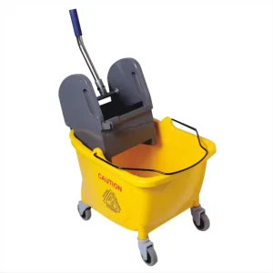Mop Bucket and Wringer Set with Cleaning Trolley for Restaurant and Hotel Use