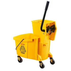 Mop Squeezer Cleaning Plastic Bucket Cart with Spout