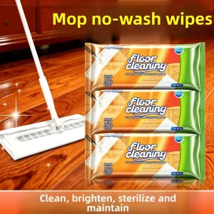 Mop Wipes Heavy Duty Multi Surface Unscented Biodegradable Non Woven Customizable for Floor Cleaning