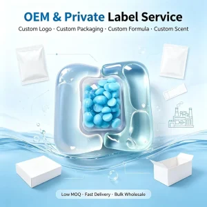 Multi-Chamber Water-Soluble Liquid Laundry Detergent Pods for Deep Cleaning