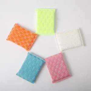 Multi-Color Durable Double-Sided Non-Scratch Dishwashing Sponge