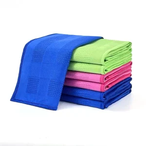 Multi Color Microfiber Kitchen Cloth Quick Dry Weave Dish Cloth Reusable Microfiber Cleaning Towel for Home Car Glass Washing
