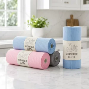 Multi Color Perforated Microfiber Glass Towel Roll Blue Pink Gray Streak Free Lint Free Window Cleaning Cloths