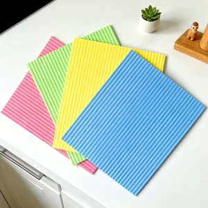 Multi Color Wood Pulp Cleaning Cloth Soft Odor Free Kitchen Dishwashing Cloth