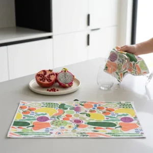 Multi Design Printed Microfiber Cleaning Cloths No Lint High Water Absorption Machine Washable Quick Dry Kitchen Towels