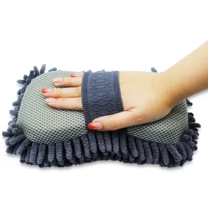 Multi-Functional Chenille Car Wash Gloves with Microfiber Dusting Cloth, Cleaning Brush, Towel and Sponge