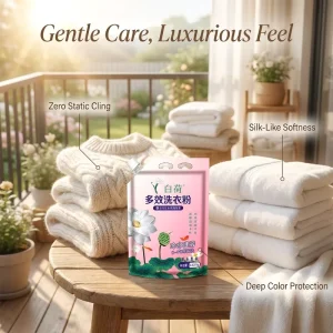 Multi Functional Laundry Powder Lavender Scent Deep Cleaning Anti Bacterial Anti Static Low Foam Easy Rinse