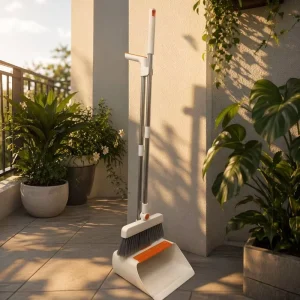 Multi Functional PP Broom Dustpan Set Soft Metal Handle Floor Cleaning Tool China Manufacturer MOQ 500 Sets