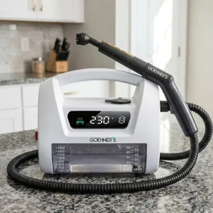 Multi-Functional Steam Cleaner, 230F (110C), 1800W, 54 Oz (1.6L), 30s Heat-Up, for Cars and Hotels