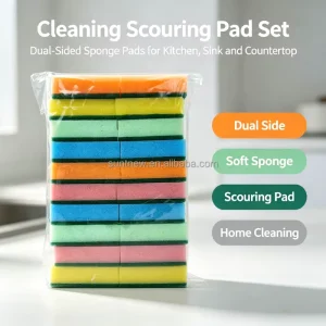 Multi Layer Durable Scouring Sponge Pad with Enhanced Cleaning Power