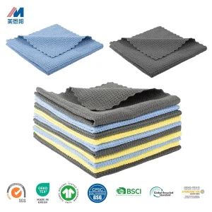 Multi Purpose Custom Waffle Weave Microfiber Kitchen Towels Absorbent Lint Free Factory Supply Wiping Surface