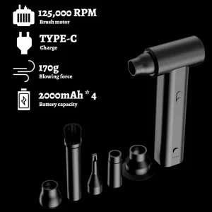 Multi Purpose Handheld Fan High Power 125000RPM Portable air duster Wireless Compressed air duster Gun
