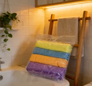 Multi Purpose Kitchen Glass Cleaning Square Microfiber Cloth 250gsm Eco Friendly Reusable Quick Dry Streak Free Dish