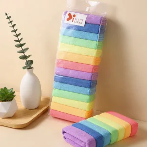 Multi Purpose Reusable Microfiber Cleaning Cloth Eco Friendly Quick Dry for Bathroom & Floor Use