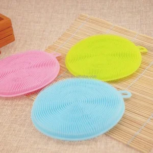 Multi-Purpose Silicone Cleaning Brush Pad for Dishwashing and Fruit Washing