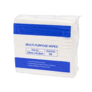 Multi Purpose White Non Woven Fabric Cleaning Cloths Low Lint Folded High Absorbency Reusable Dual Use for Dry and Wet