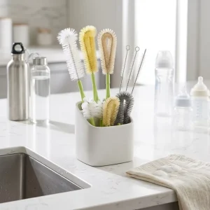 Multi Size Bottle Straw Cleaning Brush Set Baby Nipple Water Bottle Tube Cleaner Customizable Microfiber Bristle