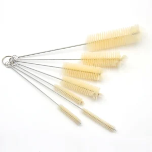 Multi Size Eco Friendly Stainless Steel Handle Nylon Bristle Scourer Cleaning Brush Kit for Keyboard Water Bottle Milk Tube