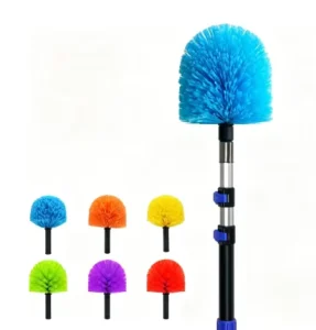 Multi-Size Telescopic Cobweb Duster with Aluminum Pole for High Ceiling and Corner Cleaning