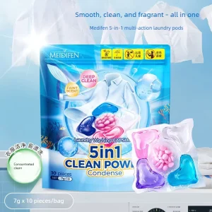 Multi-Style 10-Piece 30 English Bags Deep Clean Floral Fruity Fragrance Laundry Detergent Pods for Apparel