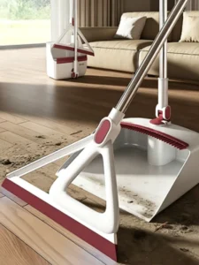 Multi-Style Broom Dustpan Set with Bristle Head