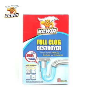 Multi-Surface Drain Cleaner Powder Pipe Declogger Odor Remover
