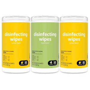 Multi-Surface Sanitizing Wipes Household Disinfecting Cleaning Wet Wipes Canister Lemon Fresh Scent