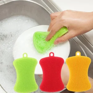 Multi color Silicone Dishwashing Brush Household Decontamination Soap Cleaning Dishwashing Brush Durable Cleaning Brush