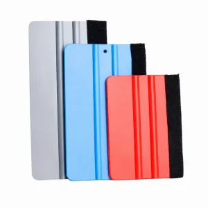 Multi color square Scraper Squeegee Long Soft Wool like Suede Magnetic Scale Markings Customizable