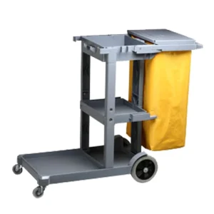 Multi functional Plastic Four Wheel Cleaning Janitor Carts with OEM Support and 150kg Capacity